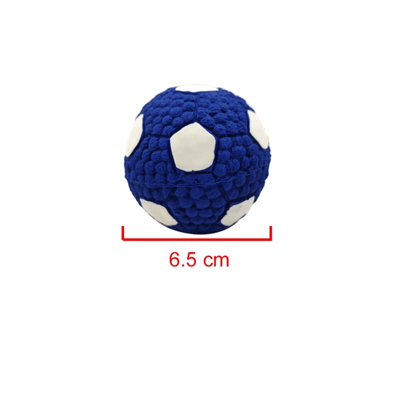 Natural Latex Dog Balls Anti-Bite Squeaky Chew Toys Small Large Dogs