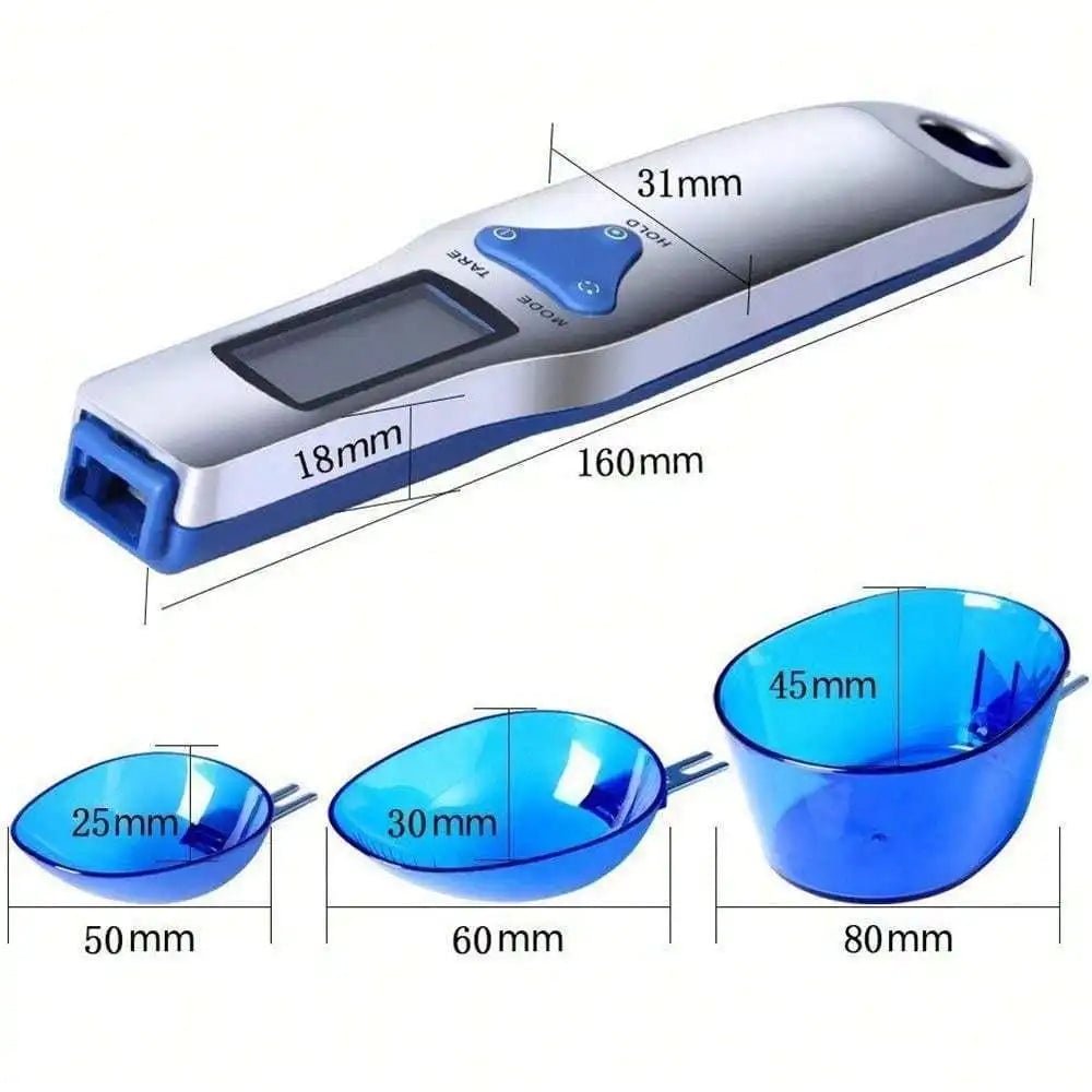Digital Kitchen Scale 300g/0.1g Precision + 3 Measuring Spoons
