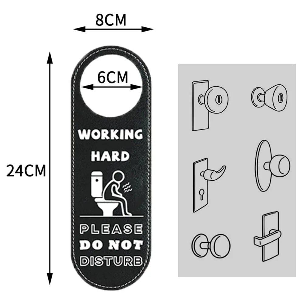 Double-Sided Do Not Disturb Bathroom Door Sign Modern Design