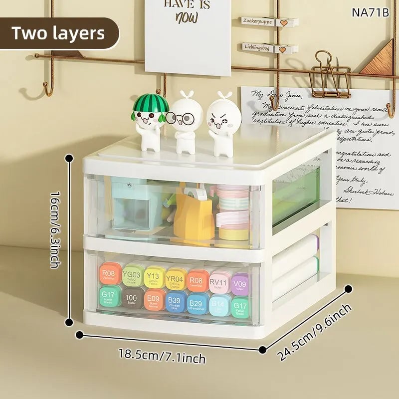 Clear Acrylic Drawer Organizer 2/3/4-Tier Storage Box Space-Saving