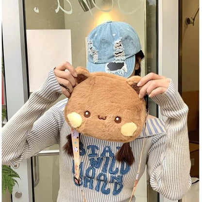 Plush Cartoon Crossbody Phone Purse - Small Shoulder Bag Women