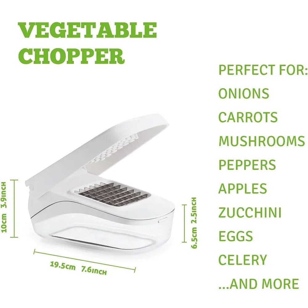 Stainless Steel Vegetable Chopper Dicer with Storage Container