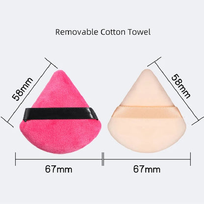 8Pcs Triangle Velvet Makeup Sponges Wet Dry Foundation Blending
