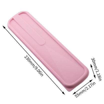 Portable Flip Cover Cutlery Storage Box - Drop Resistant Tableware
