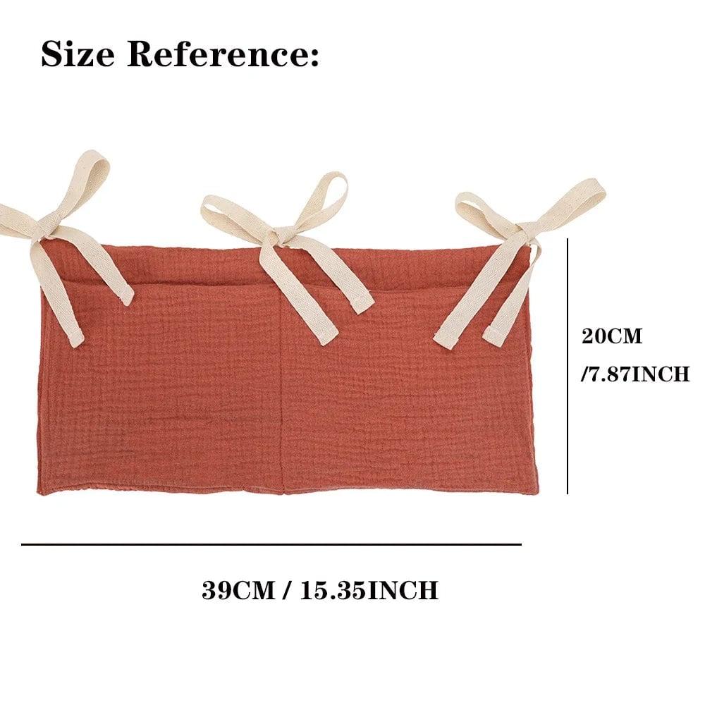 Multifunctional Crib Storage Organizer Baby Diaper Bag Bedside