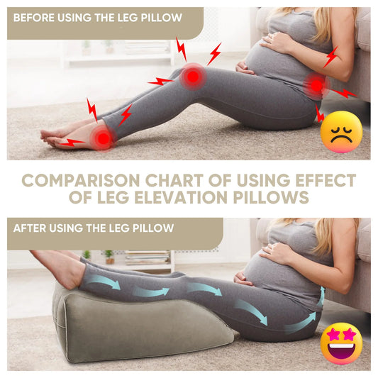 Inflatable Leg Elevation Pillow - Circulation Support Wedge Cushion