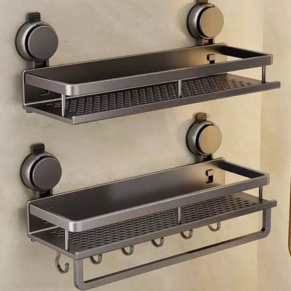 Wall Mounted Non-Perforated Towel Rack Multi-Room Storage Organizer