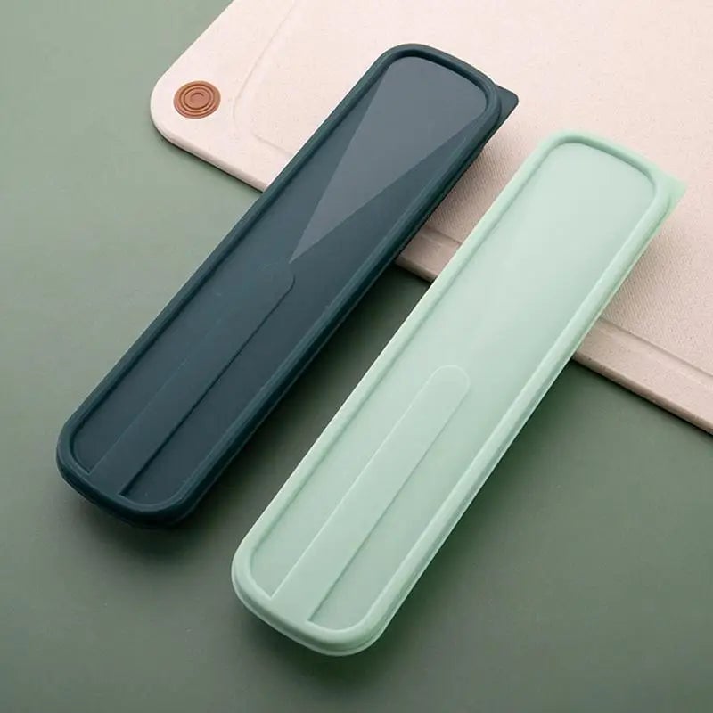Portable Flip Cover Cutlery Storage Box - Drop Resistant Tableware