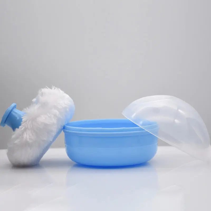 Large Portable Empty Powder Container with Puff - Multi-Purpose Storage