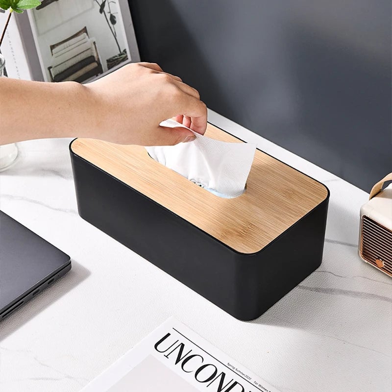 Detachable Plastic Kitchen Tissue Box Rectangle Minimalist Design