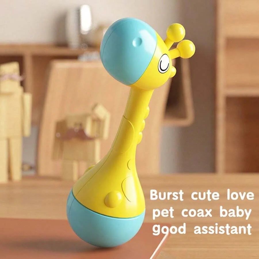 Soft Baby Hand Rattle Educational Toy - Gentle Sound Early Learning