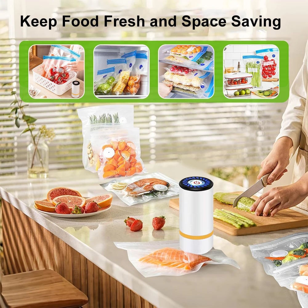 Electric Rechargeable Vacuum Sealer Pump Automatic Food Sealing