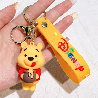 Winnie Pooh PVC Keychain Set - Eeyore Tigger Piglet Character Keyrings