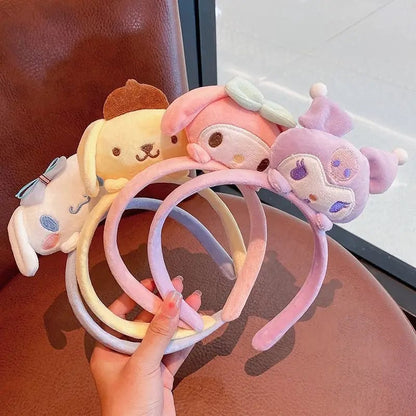 Plush Cartoon Character Headband - Pompompurin Kuromi Cinnamoroll