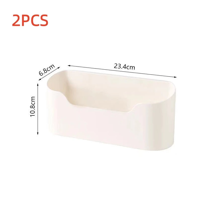 Wall Mounted Storage Rack - Kitchen Bathroom Cabinet Door Organizer