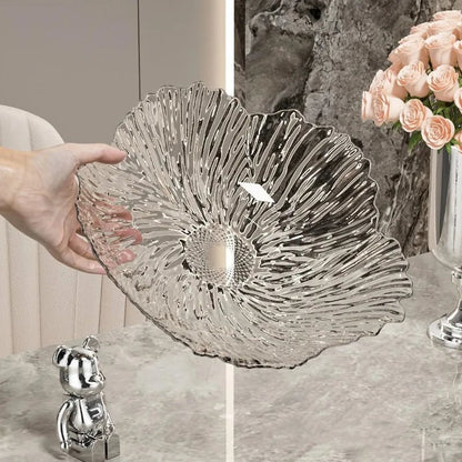 Large Capacity Petal Design Fruit Tray - Light Luxury Snack Serving