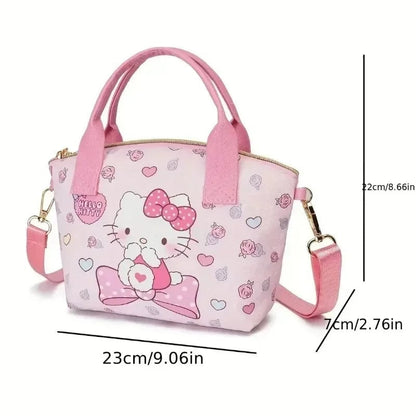 Hello Kitty Large Capacity PU Leather Crossbody Cosmetic Bag