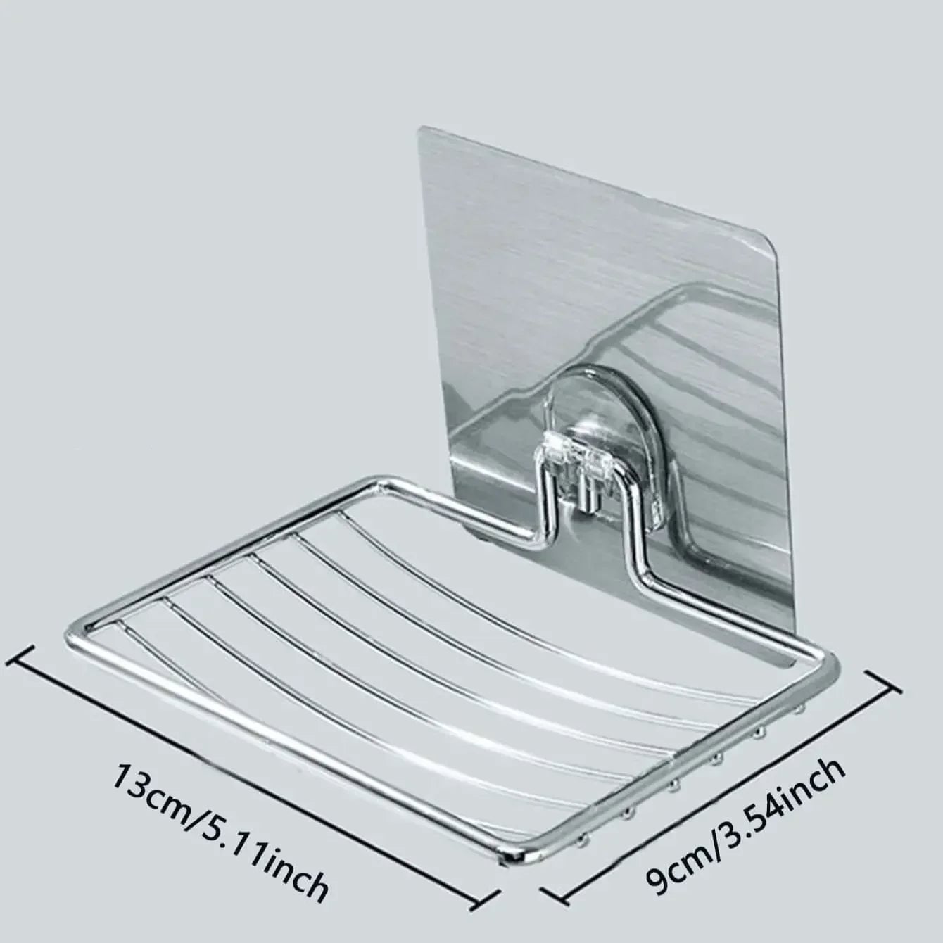 Stainless Steel Wall Mounted Soap Rack with Drainage Tray