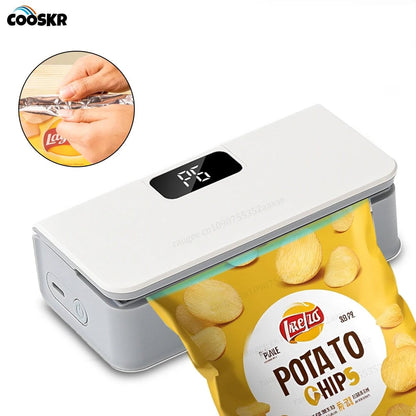 Mini Heat Sealer 2-in-1 Plastic Bag Food Packaging Machine Portable