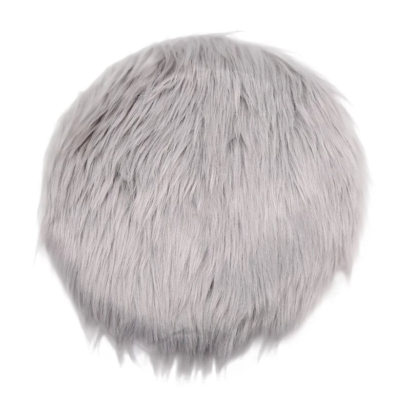 30cm Warm Wool Round Cushion Pad - Anti-Slip Dining Chair Mat