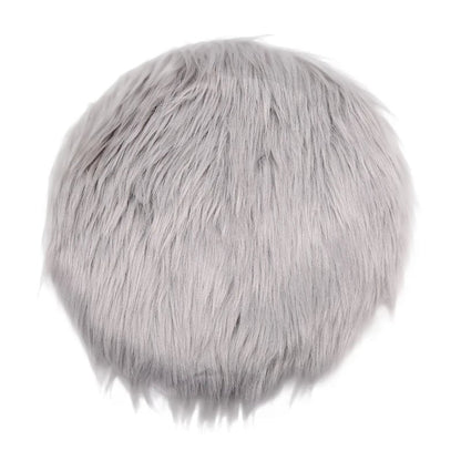 30cm Warm Wool Round Cushion Pad - Anti-Slip Dining Chair Mat