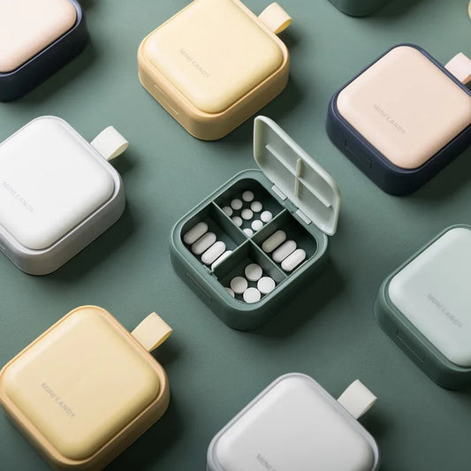 3-Compartment Pill Box Organizer Morning Noon Evening Portable