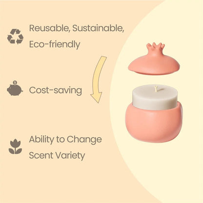 Nicole Pomegranate Concrete Candle Jar Silicone Mold for Jesmonite DIY