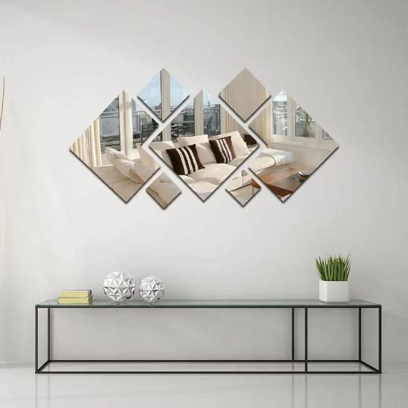 3D Acrylic Mirror Wall Sticker - DIY Removable Home Decor Bedroom