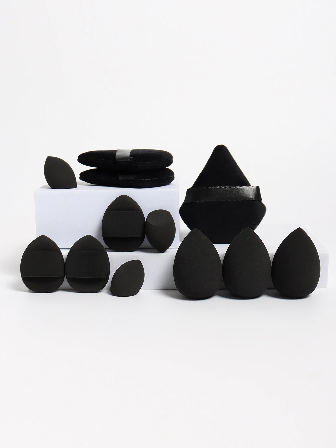12-Piece Makeup Sponge Set - Powder Puffs, Air Cushion & Beauty Eggs