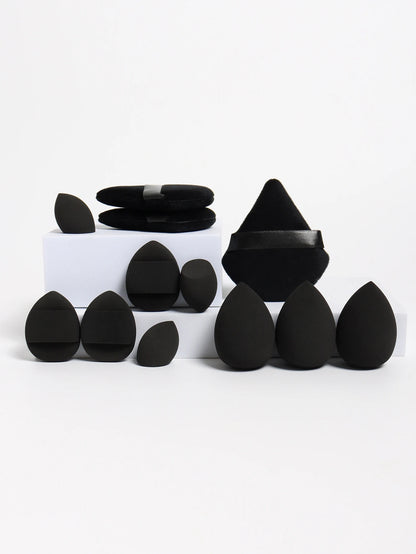 12-Piece Makeup Sponge Set - Powder Puffs, Air Cushion & Beauty Eggs