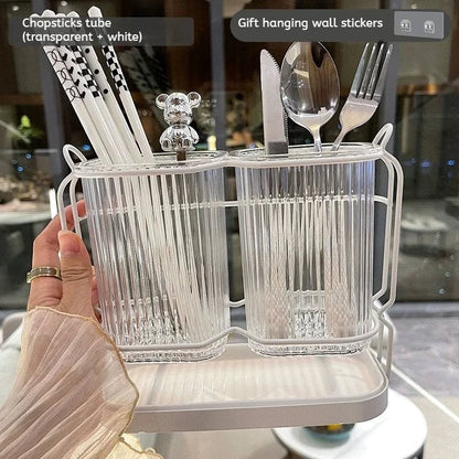Wall Mounted Stainless Steel Kitchen Cutlery Organizer Drying Rack