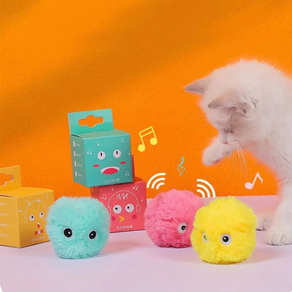 Smart Interactive Cat Ball with Catnip & Squeaker - Training Toy