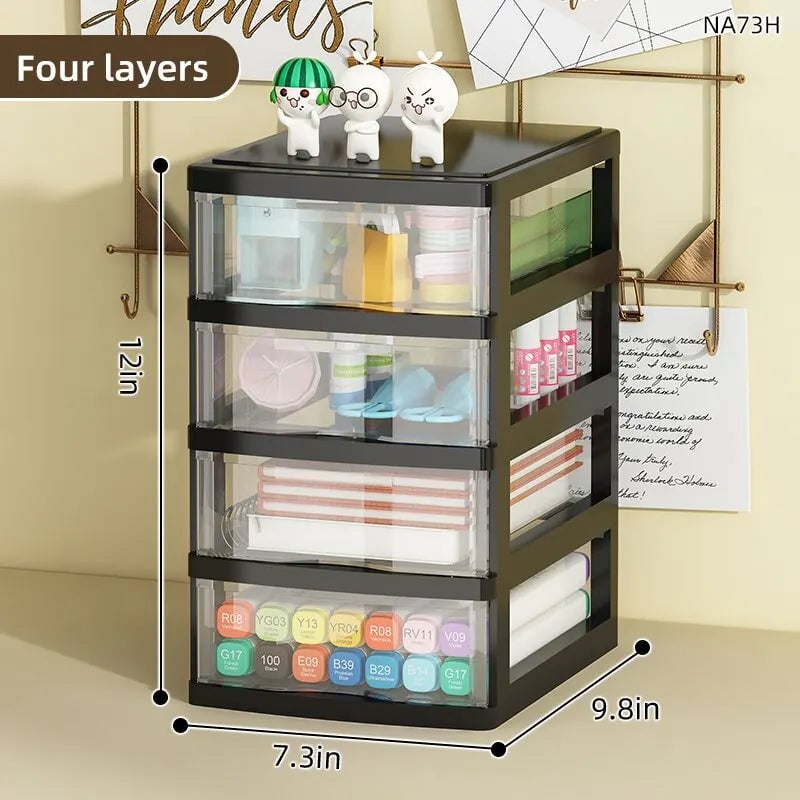 Clear Acrylic Drawer Organizer 2/3/4-Tier Storage Box Space-Saving