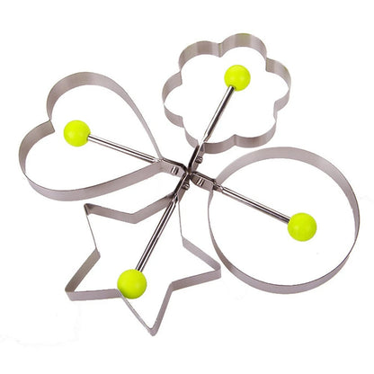 5Pcs Stainless Steel Egg Rings with Handles - Non-stick Pancake Mold