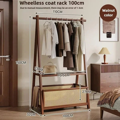 Heavy Duty Floor Standing Clothes Rack - Bedroom Wardrobe Storage