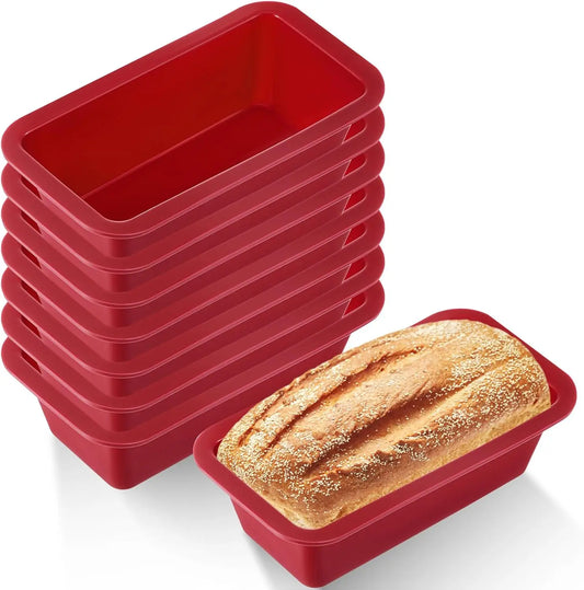 Silicone Mini Loaf Pans NonStick Rectangle Cake Baking Molds Set