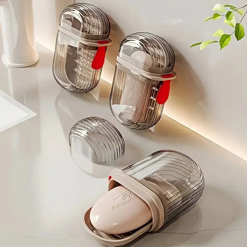 Portable Travel Soap Box Sealed Drainable Lid Business Trip Case