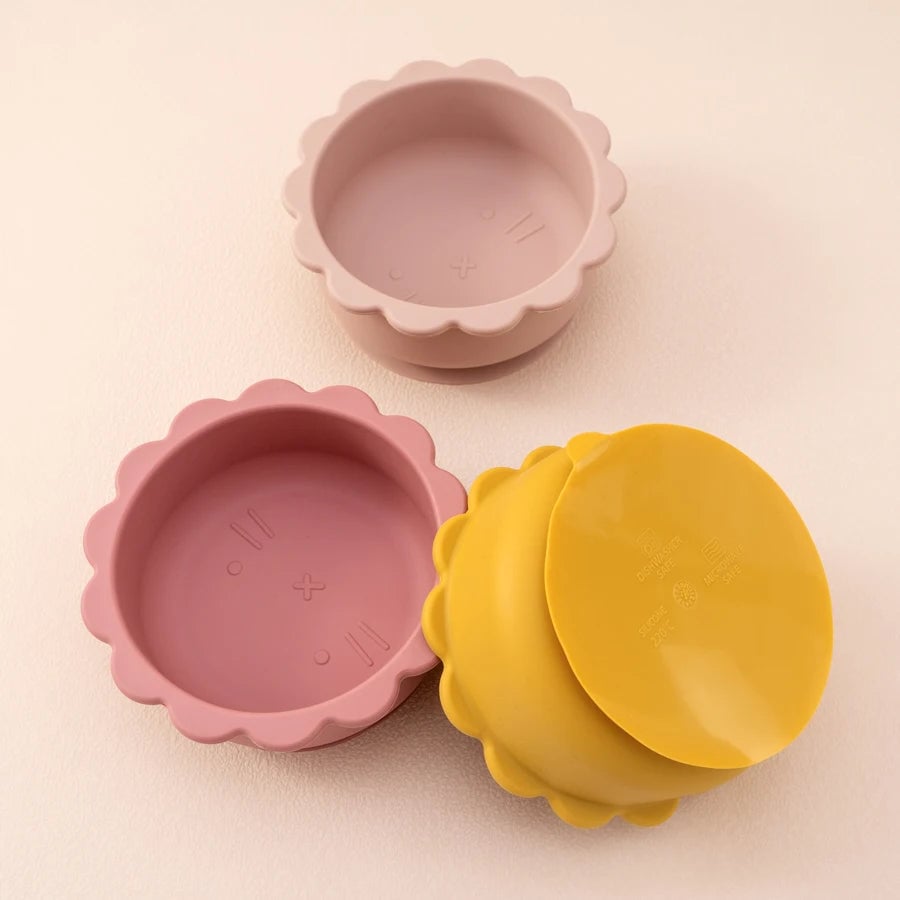 BPA Free Silicone Baby Bowl - Lion Shape with Suction Base