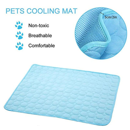 Self-Cooling Pet Mat - Washable Dog Cat Bed Blanket S/M/L Sizes