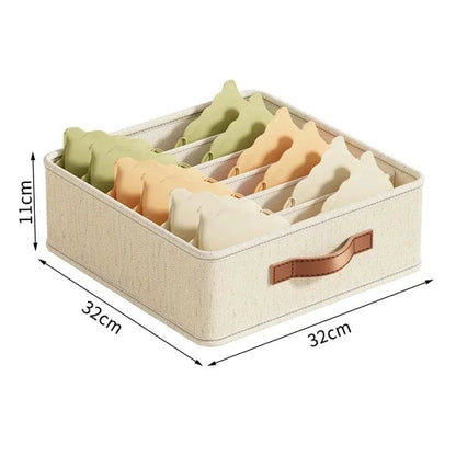 Multi-Compartment Underwear Bra Sock Drawer Organizer Storage Box