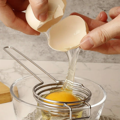 Premium Stainless Steel Egg Yolk Separator - Filter Function