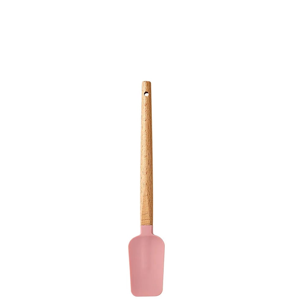Silicone Cake Scraper Set with Wooden Handle - Baking Spatula Kit