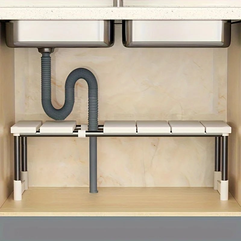 Adjustable Multi-Layer Under Sink Storage Rack - Expandable Cabinet