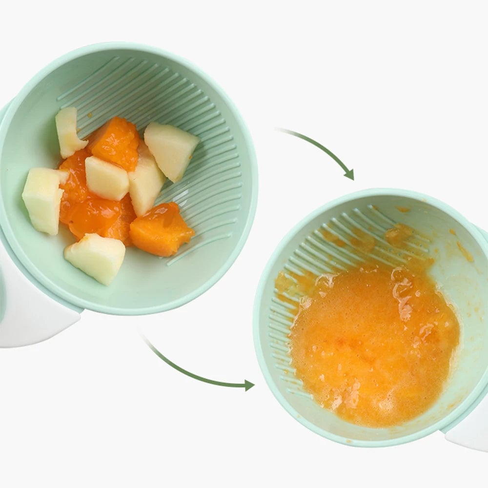 Manual Baby Food Grinder - BPA-Free Fruit Vegetable Processor Tool
