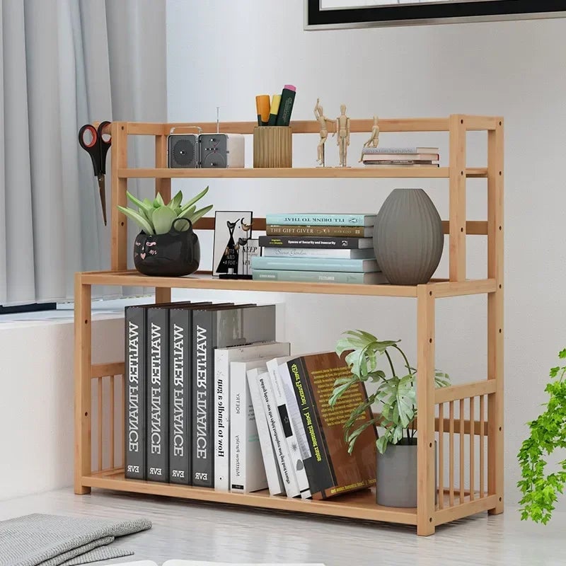 Wooden 3 Tier Bookshelf Storage Shelves Magazine Organizer Rack