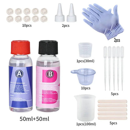 1:1 Crystal Clear Epoxy Resin Kit - High Gloss Bubble-Free Coating