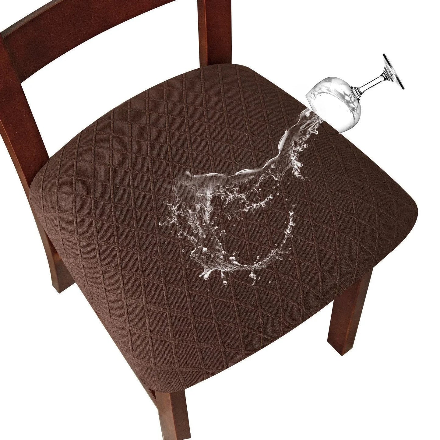Waterproof Elastic Dining Chair Seat Covers - Removable Washable