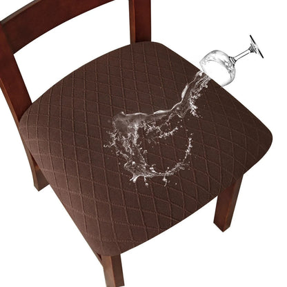 Waterproof Elastic Dining Chair Seat Covers - Removable Washable