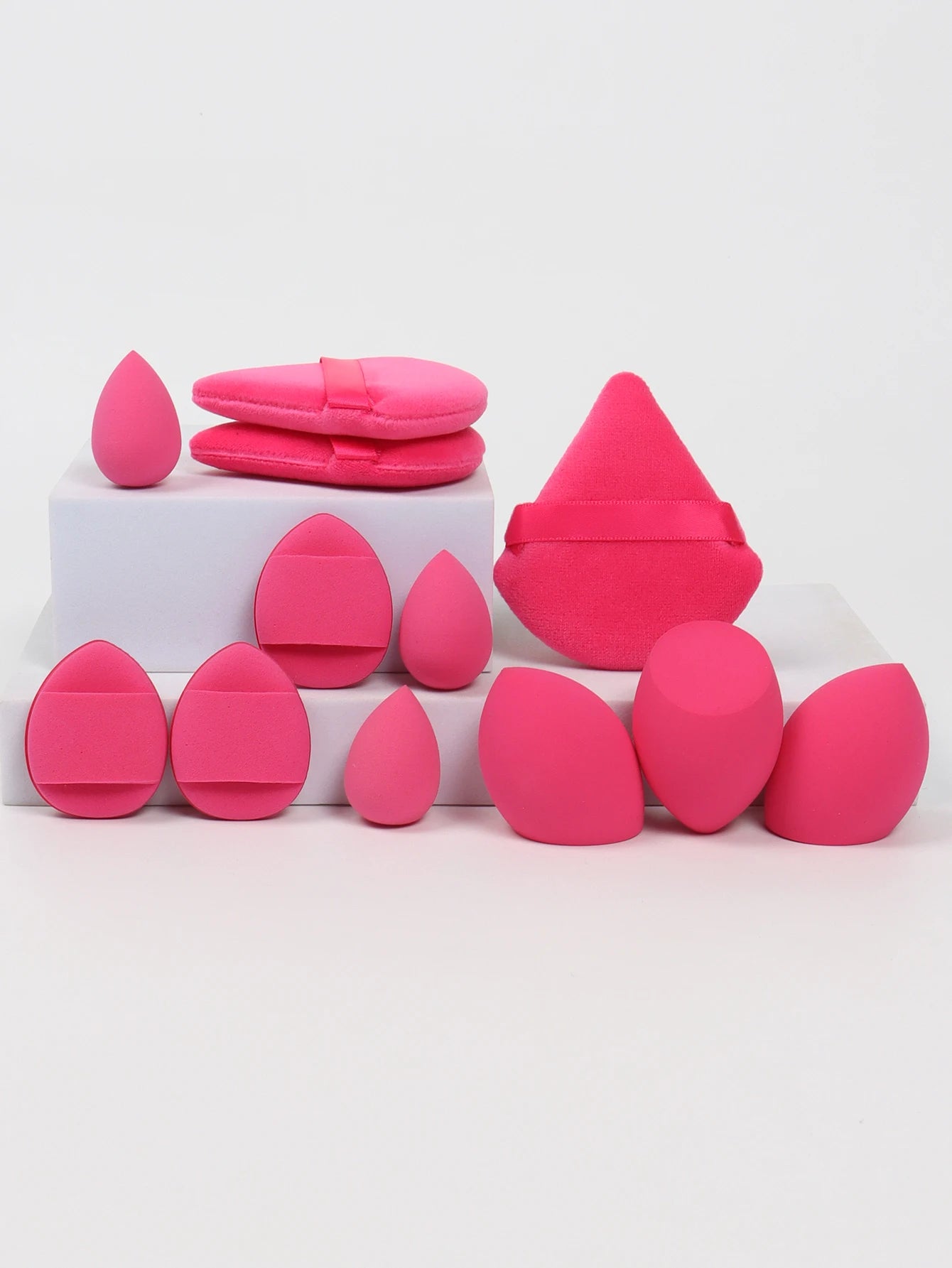 12-Piece Makeup Sponge Set - Powder Puffs, Air Cushion & Beauty Eggs