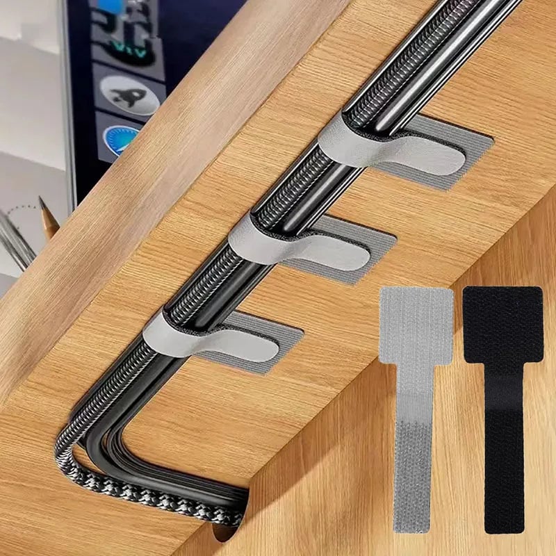 Reusable Self-Adhesive Cable Ties - Adjustable Wire Organizer